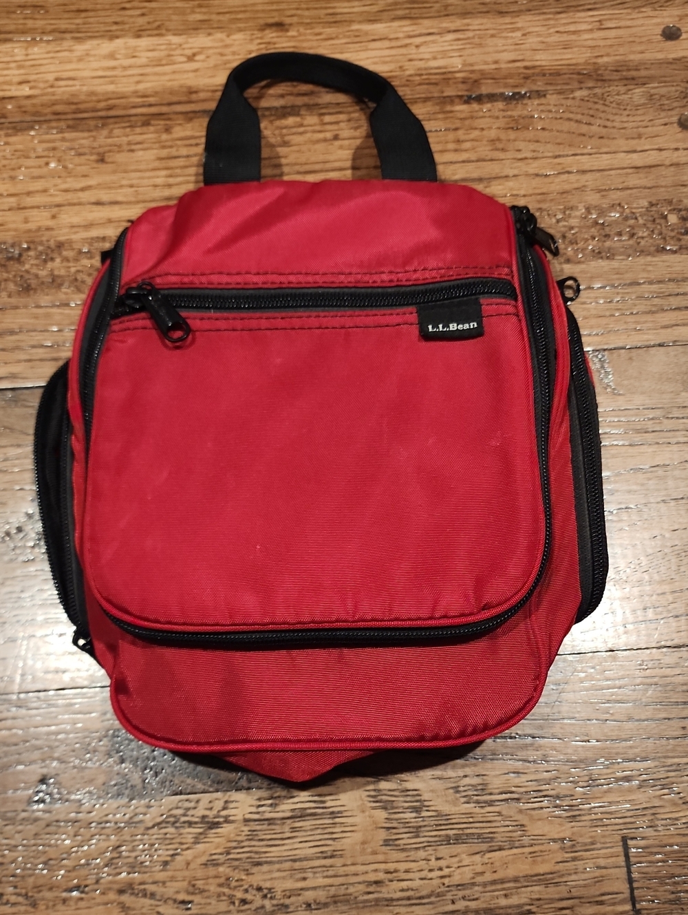L.L. Bean Red Compact Toiletry Bag, Small